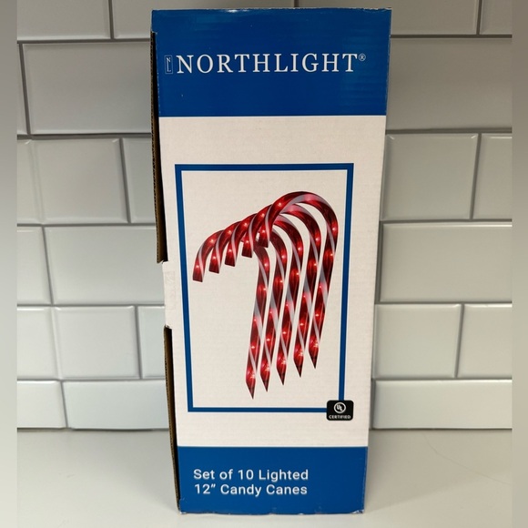 Set of 10 Light up Candy Canes - Picture 1 of 3